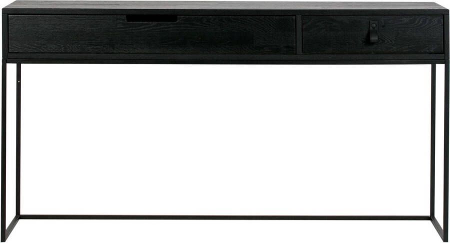 WOOOD Exclusive WOOOD Silas Sidetable Eiken Geborsteld Black Night 74x140x40