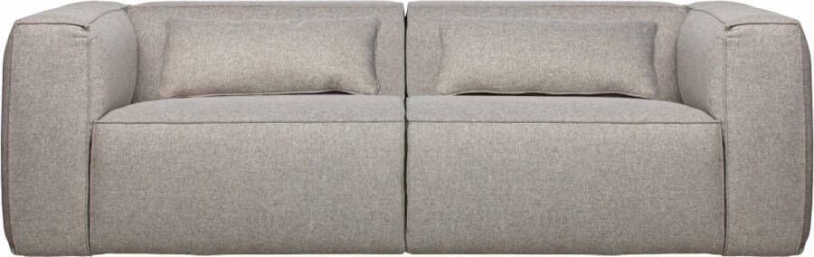 WOOOD | Bean 3 5-zitsbank Incl. Kussens Lichtgrijs Gemeleerd | Zitmeubels woonkamer | 3 5-zitsbank