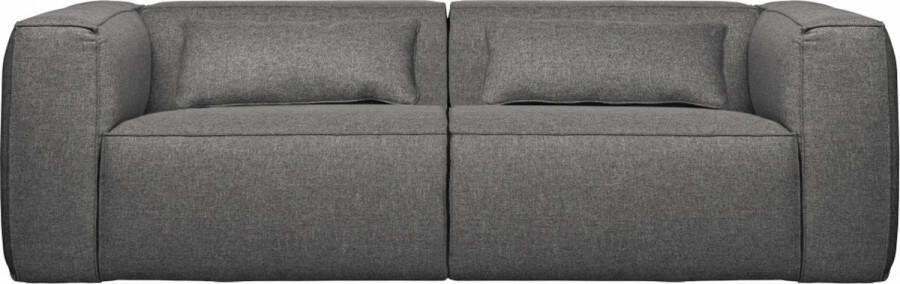 WOOOD | Bean 3 5-zitsbank Incl. Kussens Middengrijs Gemeleerd | Zitmeubels woonkamer | 3 5-zitsbank