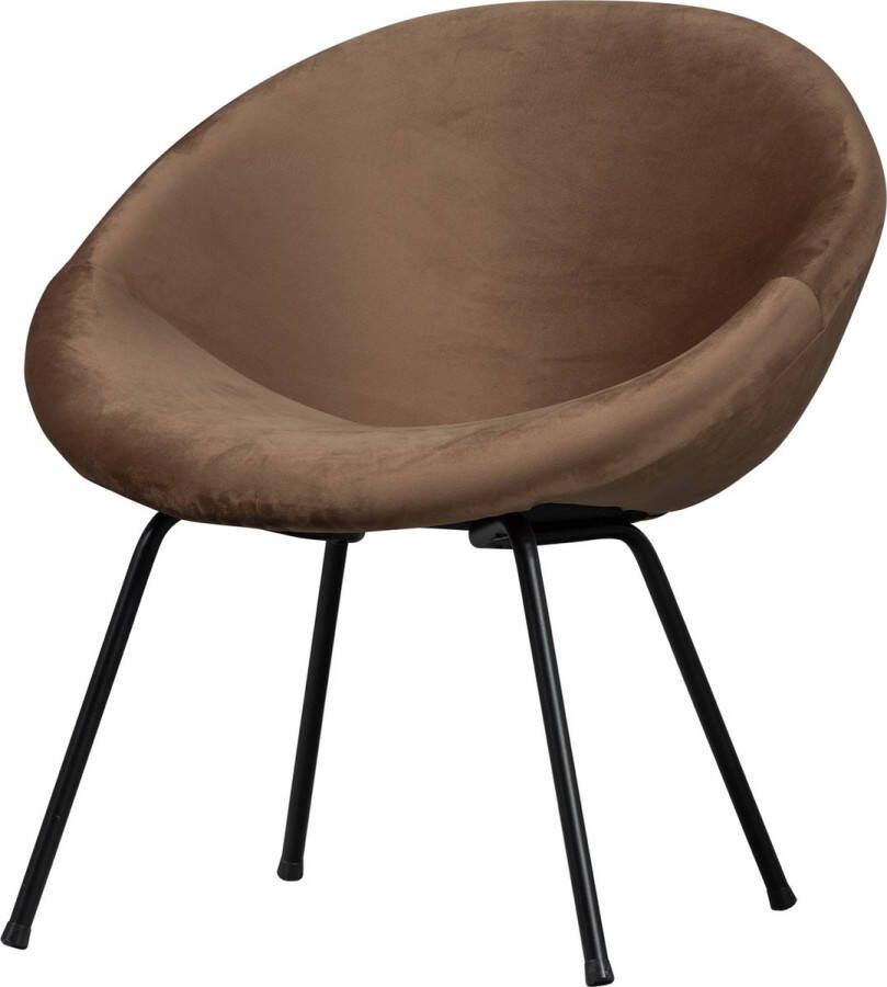 WOOOD Fauteuil Moly Velvet Toffee 74x75x76