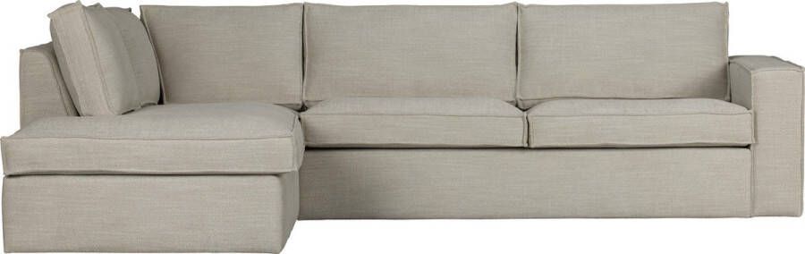WOOOD | Freddie Hoekbank Links Naturel | Zitmeubels woonkamer | HoekbankModulaire banken