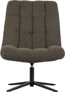 WOOOD Job Draaifauteuil Teddy Groen 101x70x85