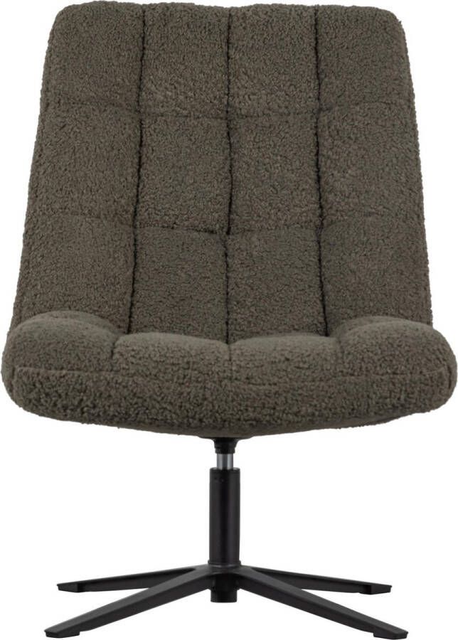 WOOOD | Job Draaifauteuil Teddy Groen | Zitmeubels woonkamer | Draaifauteuil