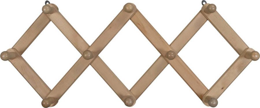 WOOOD Levin Gevouwen Kapstok Hout Naturel 38x15x9