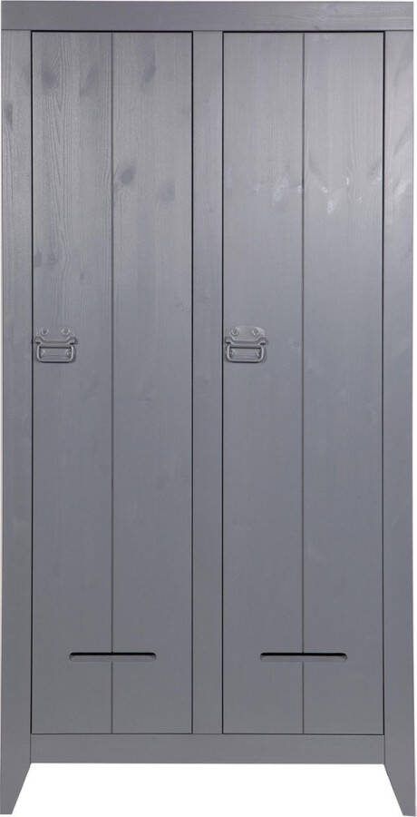 WOOOD | Kluiskast Geborsteld Steel Grey | Woonkamer meubels | BergkastKast