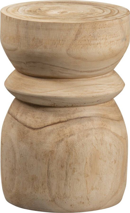 WOOOD | Bikkel Kruk Hout Naturel 40xØ28cm | Woonaccessoires | Krukje