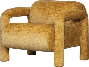 WOOOD Lenny Fauteuil Polyester Goud Geel 65x76x82