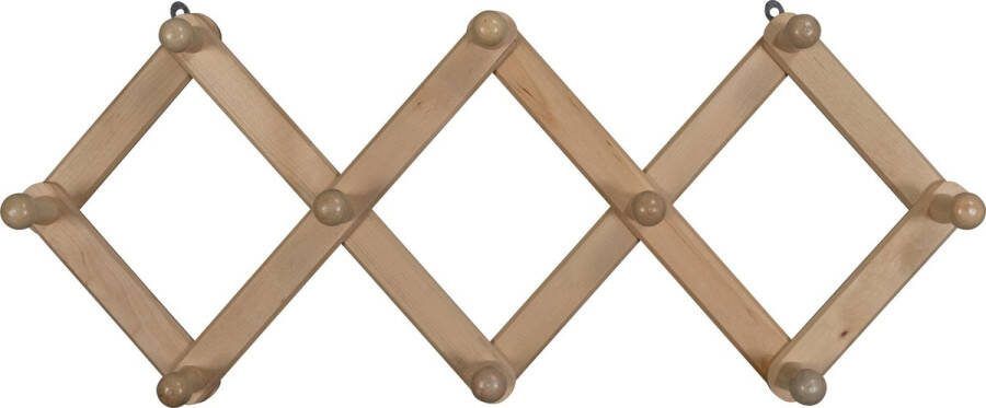 WOOOD Levin Gevouwen Kapstok Hout Naturel 38x15x9