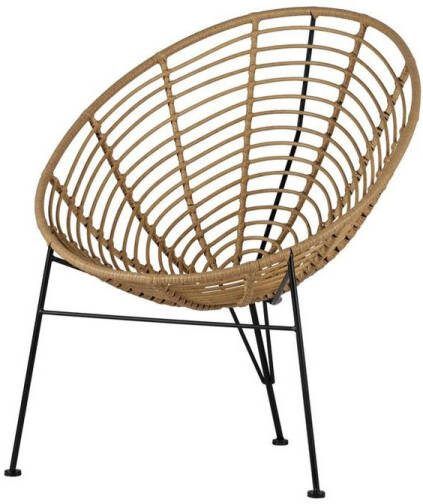 WOOOD Jane Loungestoel Buiten PE Metaal Naturel 88x72x81
