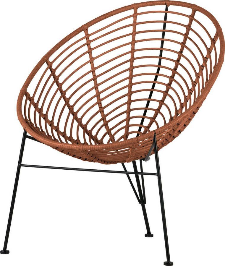 WOOOD Jane Loungestoel Buiten PE Metaal Terra 88x72x81