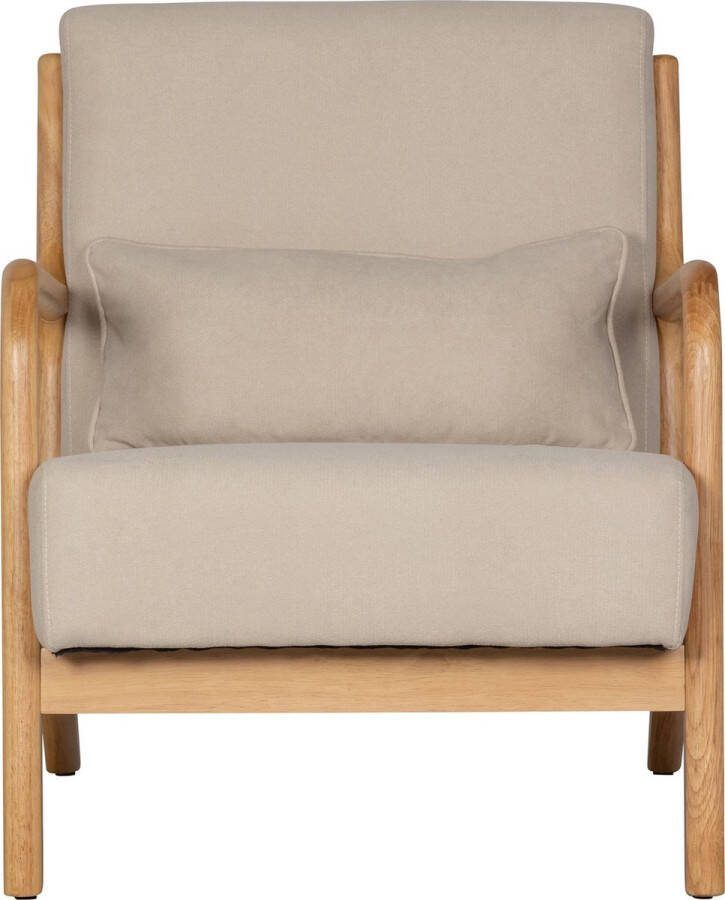 WOOOD | Mark Fauteuil Geweven Stof Naturel | Zitmeubels woonkamer | Fauteuil