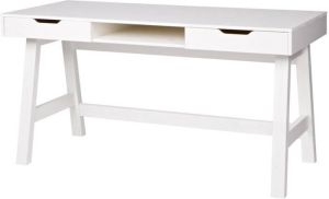 Woood Nikki bureau grenen [fsc] (Kleur: wit)