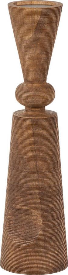 WOOOD Pyro Kandelaar Mango Hout Naturel -Set van 2