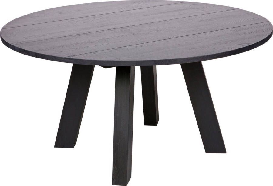 WOOOD | Rhonda Xl Eetkamertafel -Ø150cm Eiken Blacknight | Eettafels | Eettafel