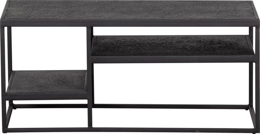 WOOOD Febe Salontafel Buiten Metaal Zwart 40x90x45