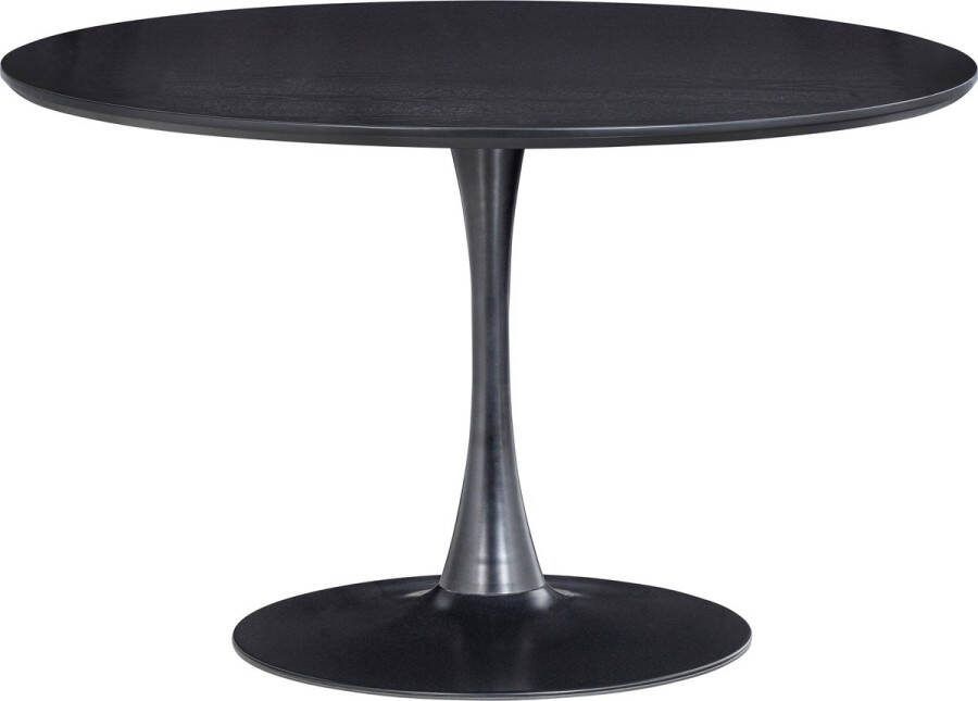 WOOOD Sammy Ronde Eettafel MDF staal Zwart 75x120x120