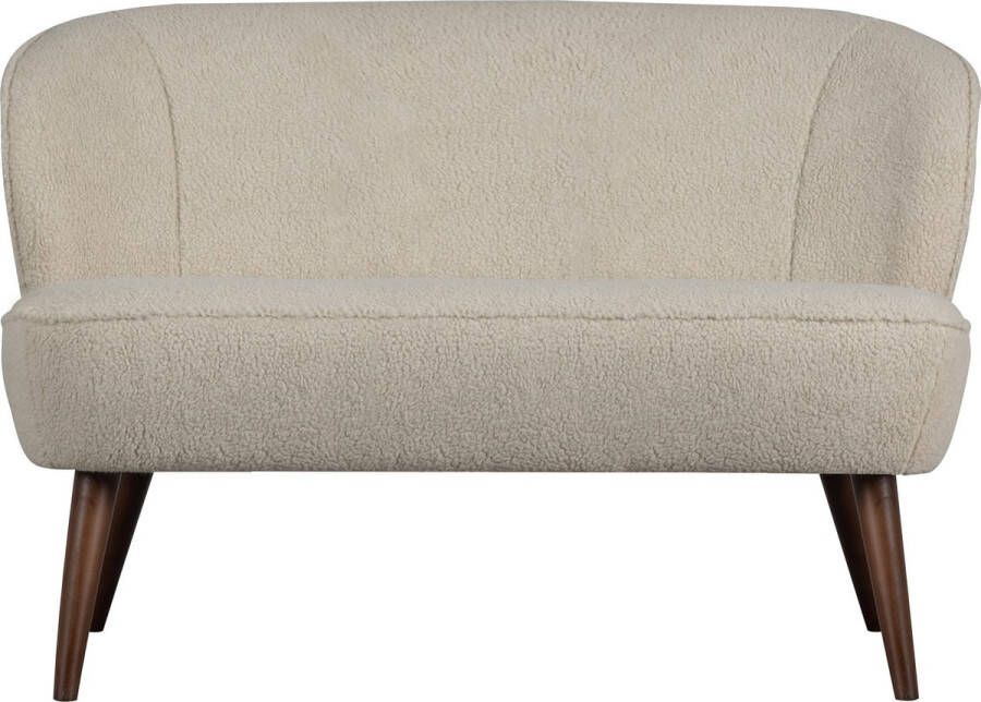 WOOOD | Sara Bankje Teddy Off White | Zitmeubels woonkamer | 2-zitsbank