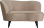 WOOOD Sara Loungefauteuil Links Velvet Khaki 71x112x81 - Thumbnail 1