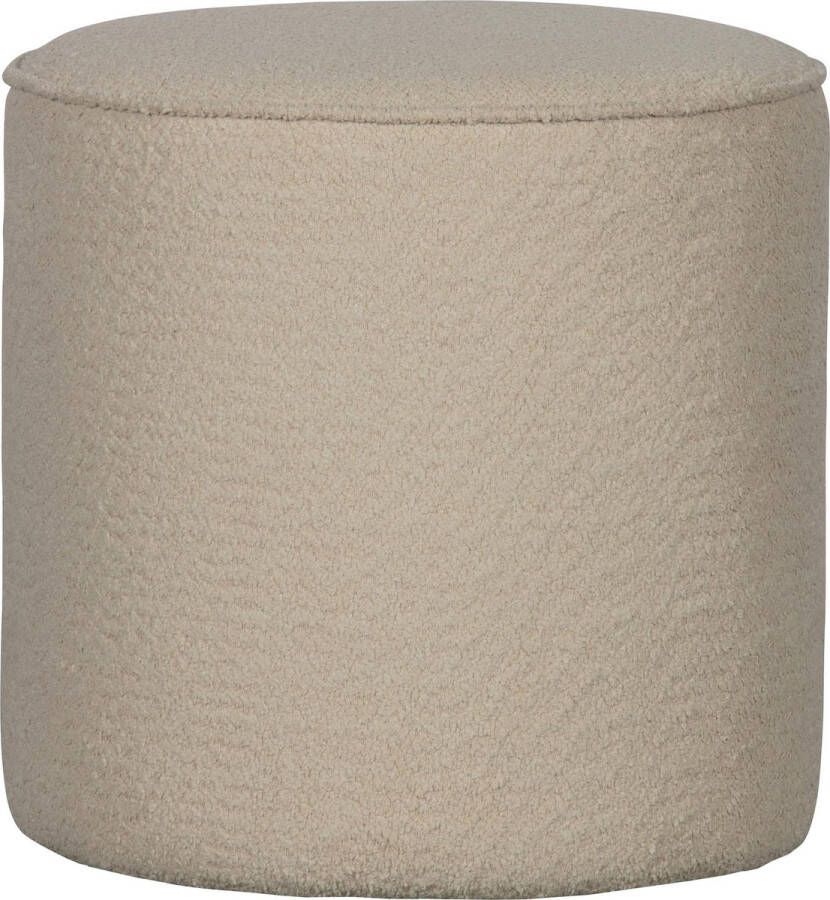 WOOOD Hocker Sara zacht gepolsterd ronde vorm h 46 cm x ø 46 cm