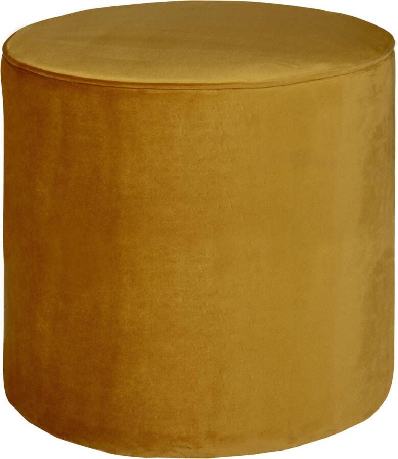 WOOOD Hocker Sara zacht gepolsterd ronde vorm h 46 cm x ø 46 cm