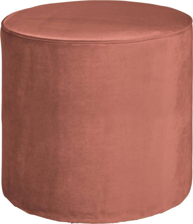 WOOOD | Sara Poef Hoog Oud Roze 46xØ46 | Woonaccessoires | Poef
