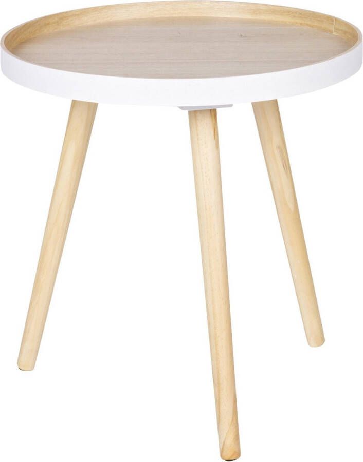 WOOOD Sasha Bijzettafel MDF Naturel 41x41x40.5