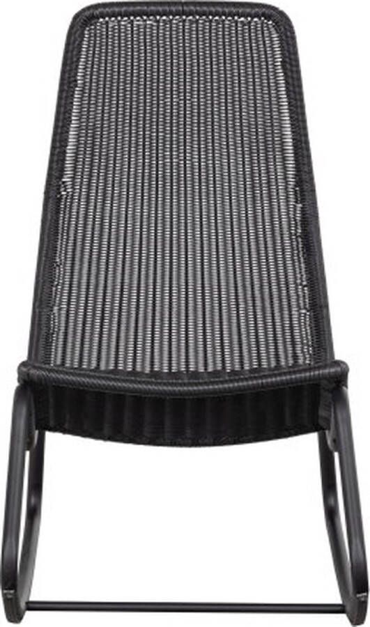 WOOOD Schommelstoel Buiten Tom Rattan Zwart 97x51x95