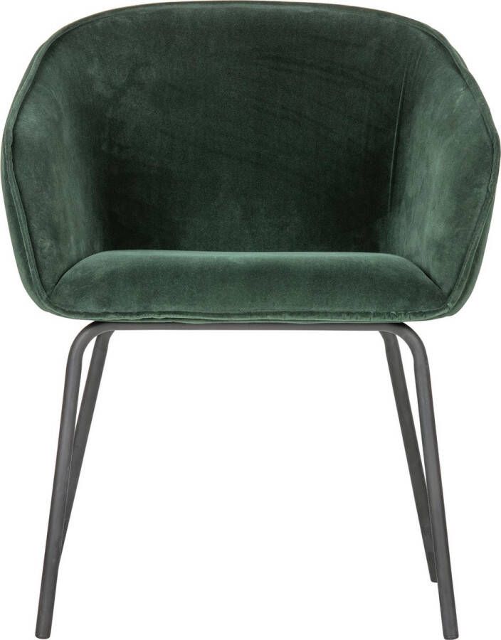 Woood Set van 2 Eetkamerstoelen Sien Fluweel Warm Groen 373229-G