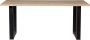 WOOOD Tablo Boomstam Tafel Incl. U-poot Eiken Metaal 75x180x90 - Thumbnail 1