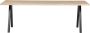 WOOOD Tablo Boomstam Tafel Incl. 2-standen Poot Eiken Metaal 75x199x90 - Thumbnail 1