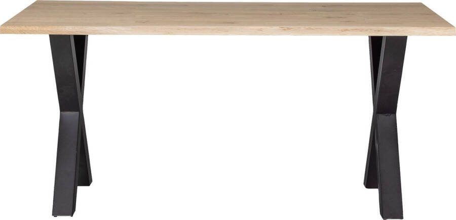 WOOOD Boomstam Eettafel Tablo Eikenhout met X-poot Transparant