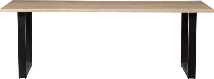 WOOOD Tablo Boomstam Tafel Incl. U-poot Eiken Metaal 75x199x90
