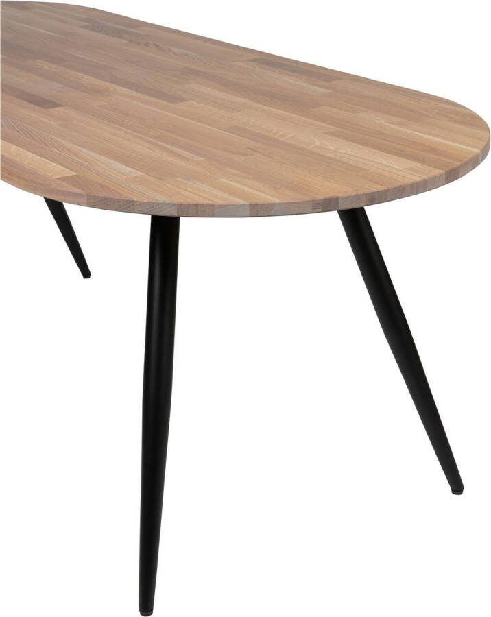 WOOOD Tablo Ovaal Tafelblad Incl. 2-standen Poot Conisch 74 4x220x90