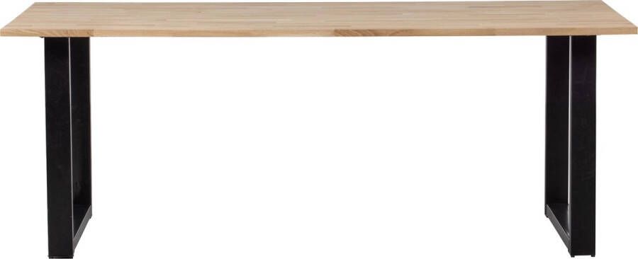 WOOOD Eettafel Tablo met U-poot 200 x 90cm Onbehandeld