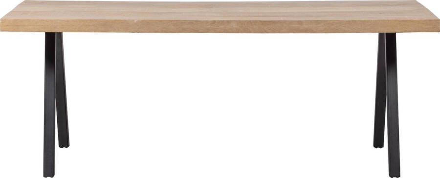 WOOOD Tablo Tafel met 2-Standen Poot Mango Metaal 75x180x90