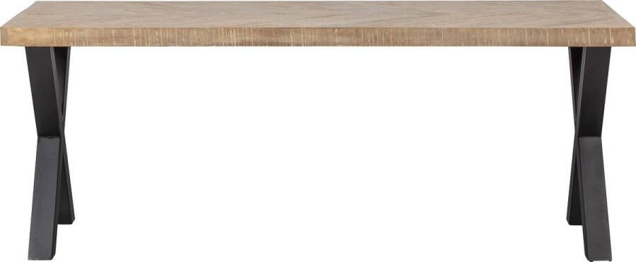 WOOOD | Combi-Eettafel: mango visgraat 200x90&alkmaar poot | Eettafels | Eettafel