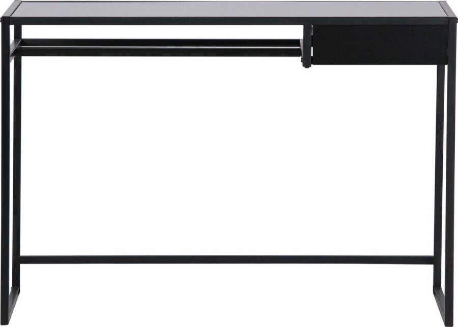 WOOOD Teun Bureau Met Lade Metaal Zwart 110x76x50 - Foto 2