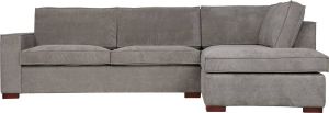 WOOOD Thomas Hoekbank Rechts Ribstof Vergrijsd Groen 283x92x197