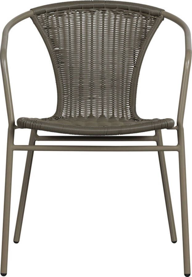 Woood Weston Stoelen Buiten Rattan|Metaal Jungle Set van 4