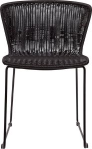 WOOOD Tuinstoel Wings Polyester Zwart Set van 2