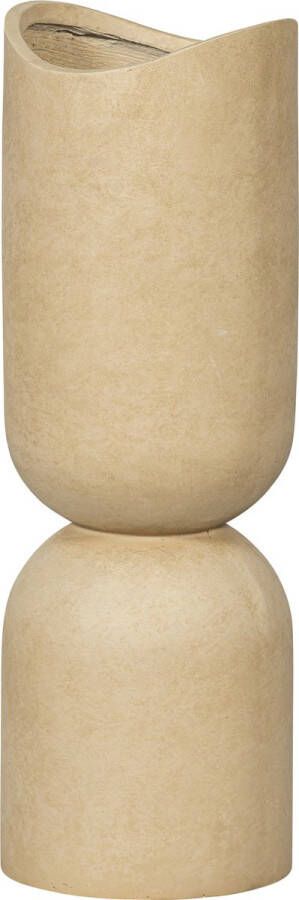 WOOOD vaas plantenpot Mosi Fiber Clay Beige 75x25 cm