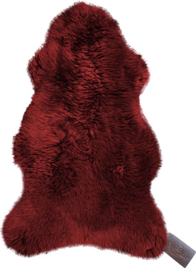 WOOOL Schapenvacht Rood Australisch XL (115cm) 100% ECO Kortharig Heerlijk Zacht Schapenvel