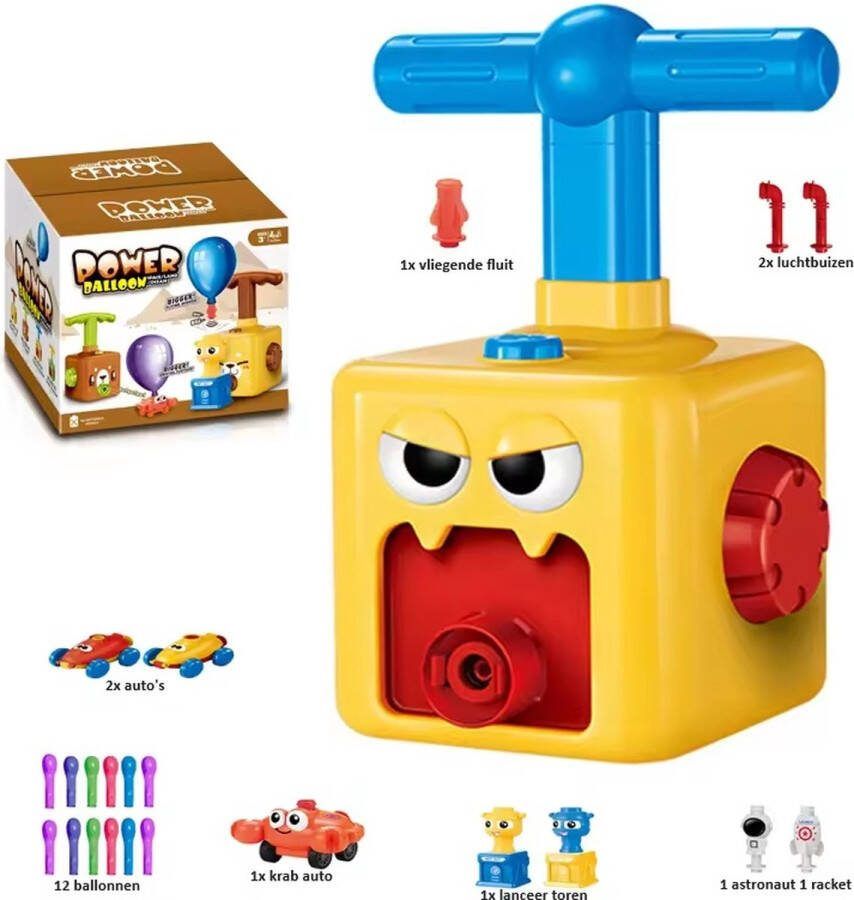 WOOPIE Ballon opblaas auto spel Actiespel Ballonwerper Vliegende Auto's spel
