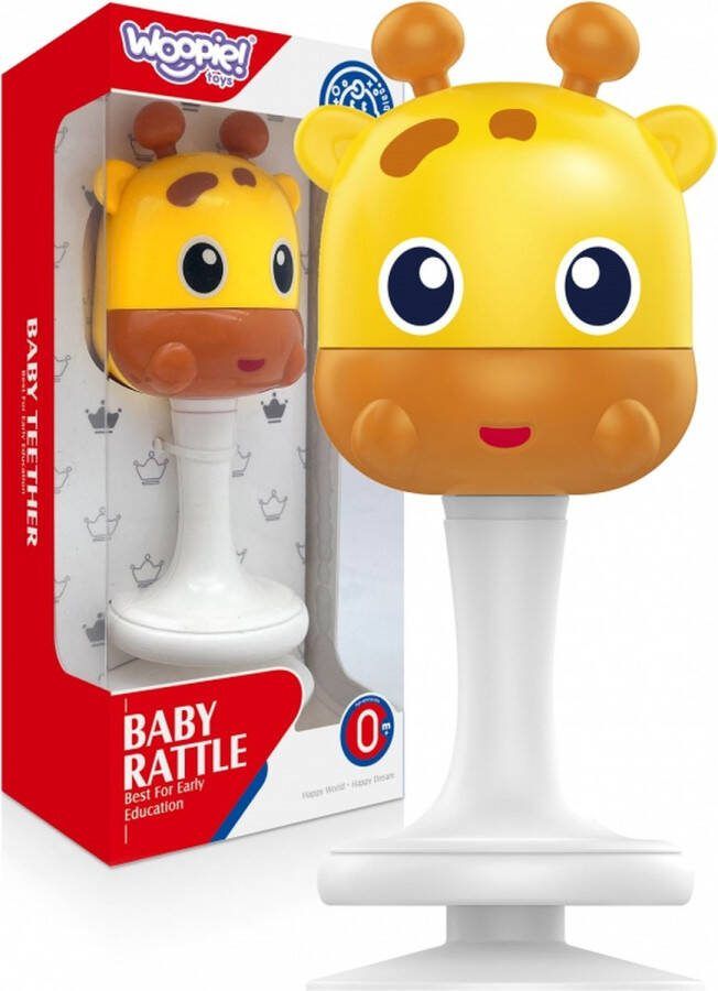 WOOPIE Bijtring en Rammelaar met zuignap Giraffe Vanaf 0 maanden