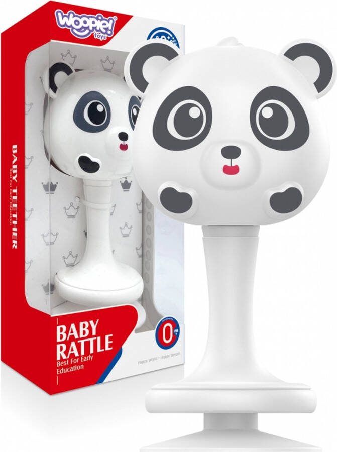 WOOPIE Bijtring en Rammelaar met zuignap Panda Vanaf 0 maanden