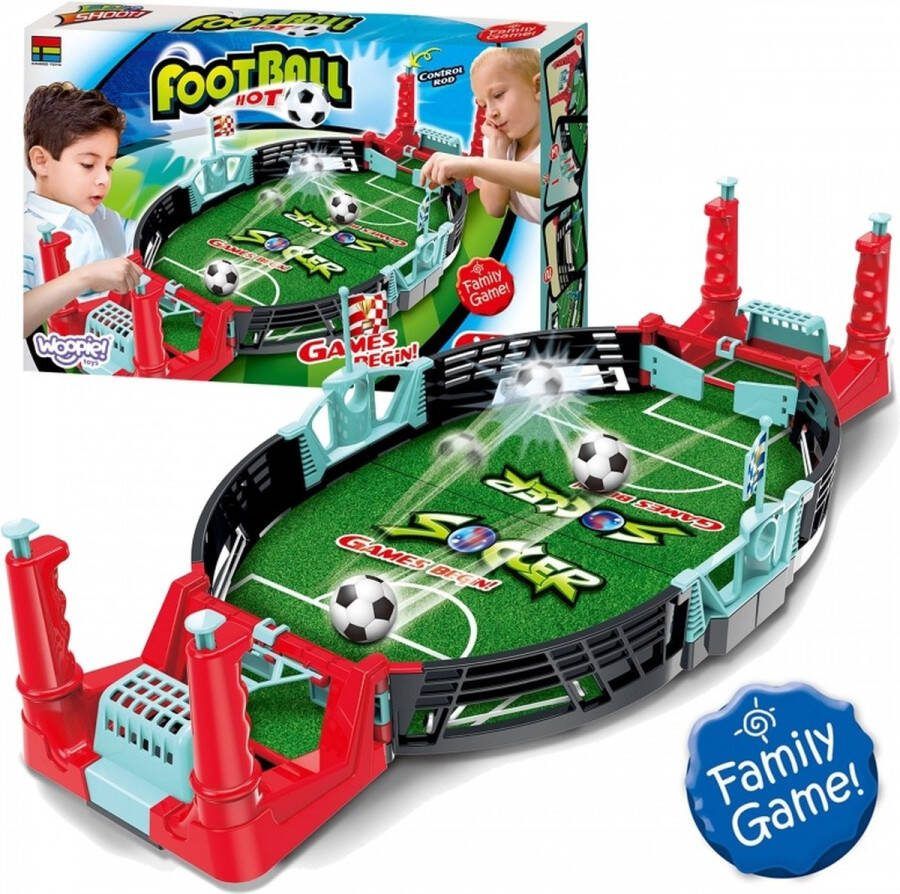 Woopie Mini voetbaltafel Speeltafel Tafelvoetbaltafel Voetbal- Gezelschapsschapspel