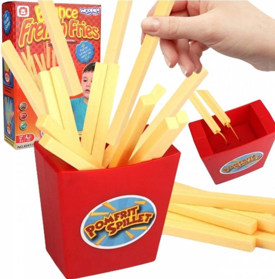 WOOPIE Springende Frietjesspel Drankspel Frietjes Arcade Gezelschapsspel