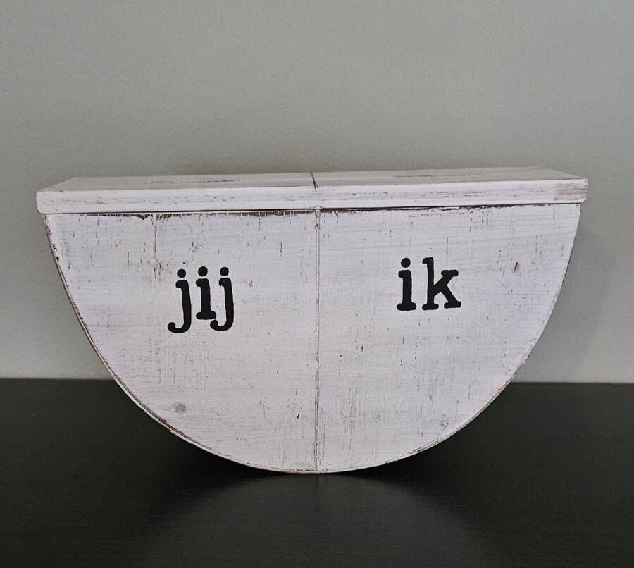 Woordart Woodart Spaarpot Jij en Ik