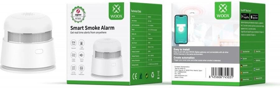 WOOX Rookmelder met sensor| R7305