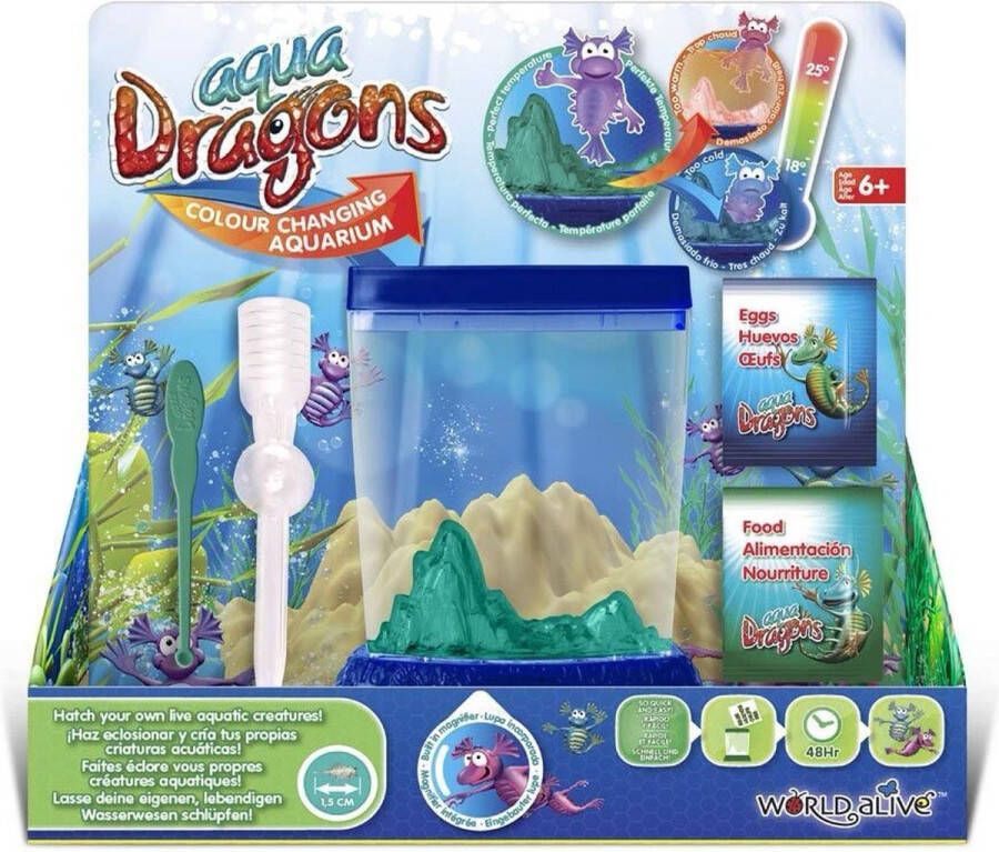 World Alive Aqua Dragons Diepzee Aquarium met Kleurverandering LED Verlichting- AD7001